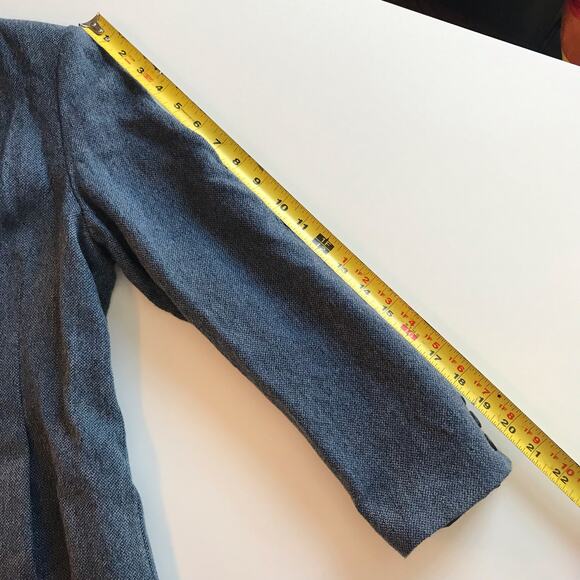 Talbots Vintage Label Women's 8 Petite 8P 100% Wool Blue 3 Button Blazer - Picture 13 of 13